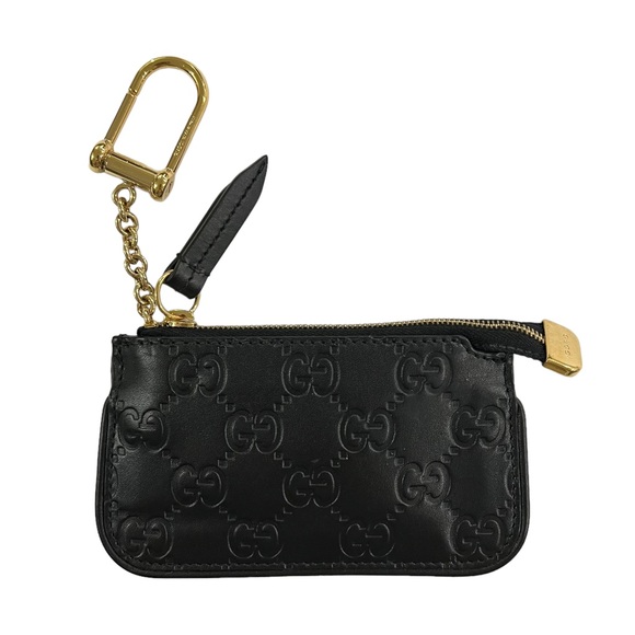 Gucci Monogram Leather Key Pouch Wallet